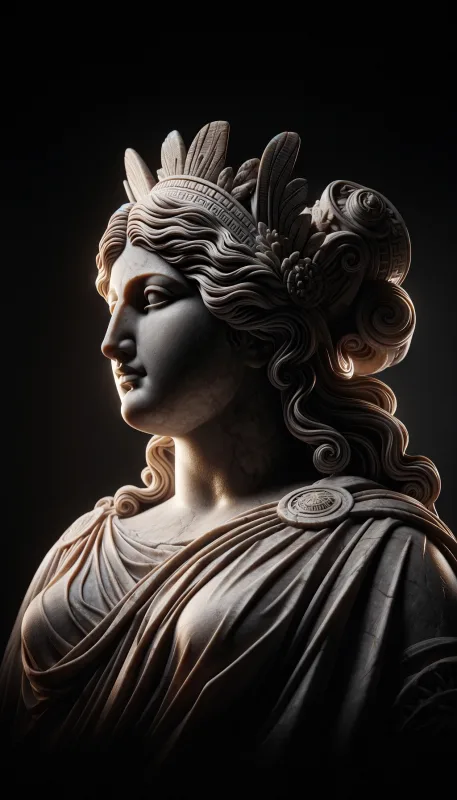 Hera stone sculpture for analog inspired serum presets
